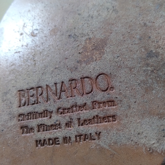 Bernardo 'Pam' Red Leather Wedge T-Strap Sandal | Size 10M - Picture 5 of 6